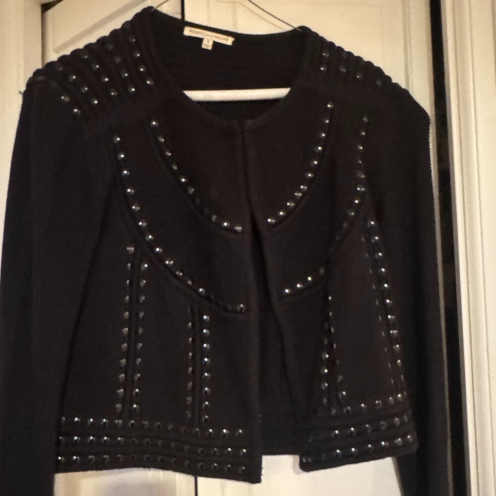 Rebecca Minkoff Studded Sweater Cropped Jacket